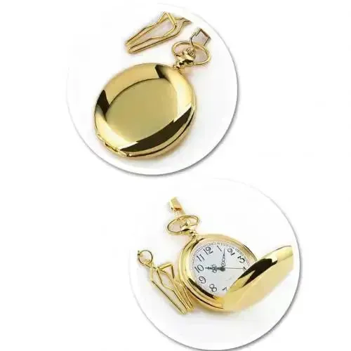 Timeless Steampunk Elegance: Vintage Quartz Pocket Watch for Men