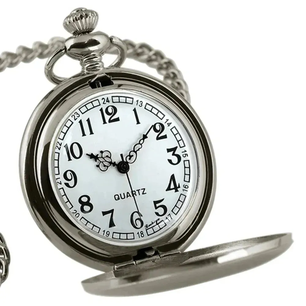 Timeless Steampunk Elegance: Vintage Quartz Pocket Watch for Men