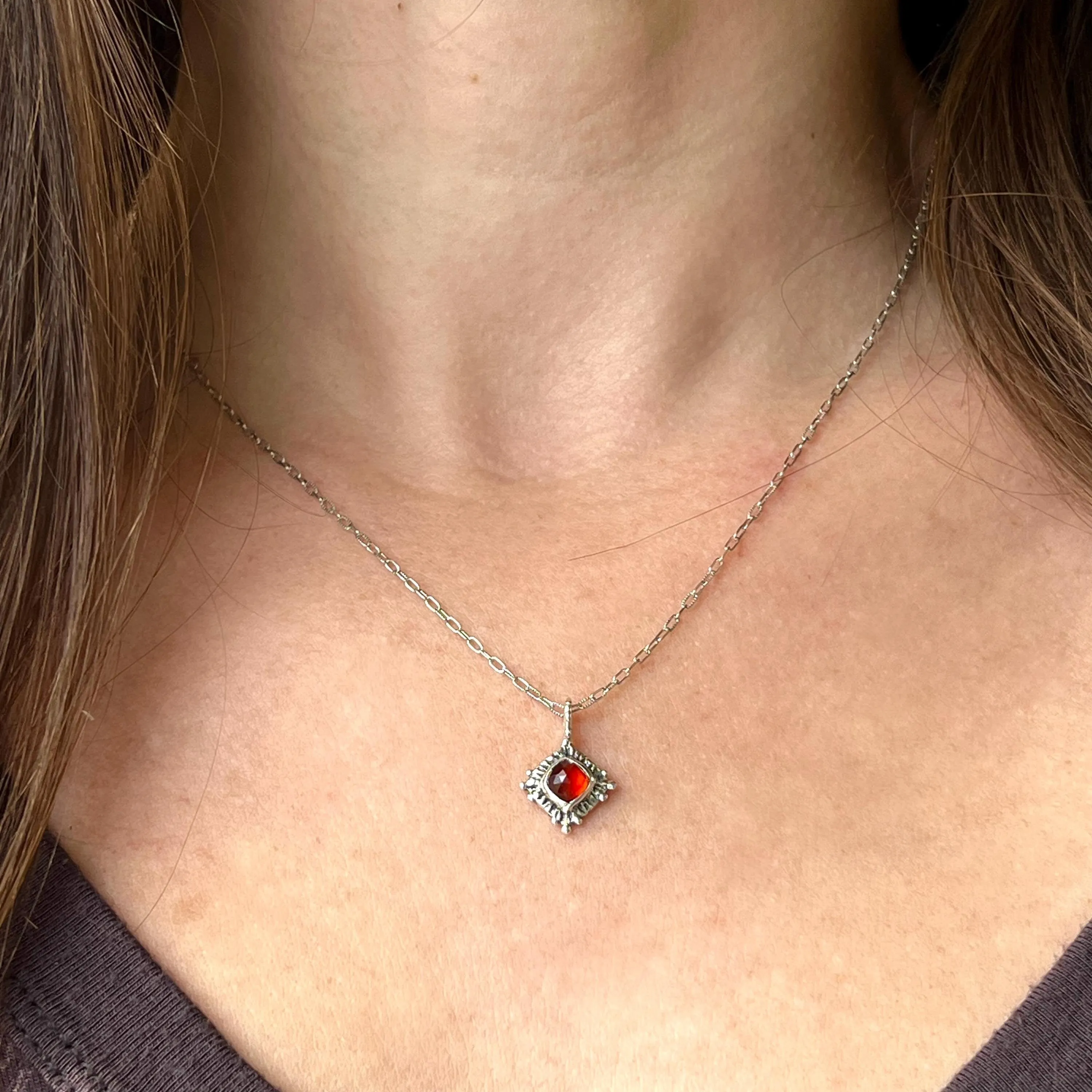 TRINITY / Garnet Pendant