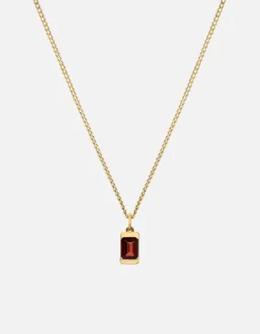 Valor Garnet Necklace, Gold