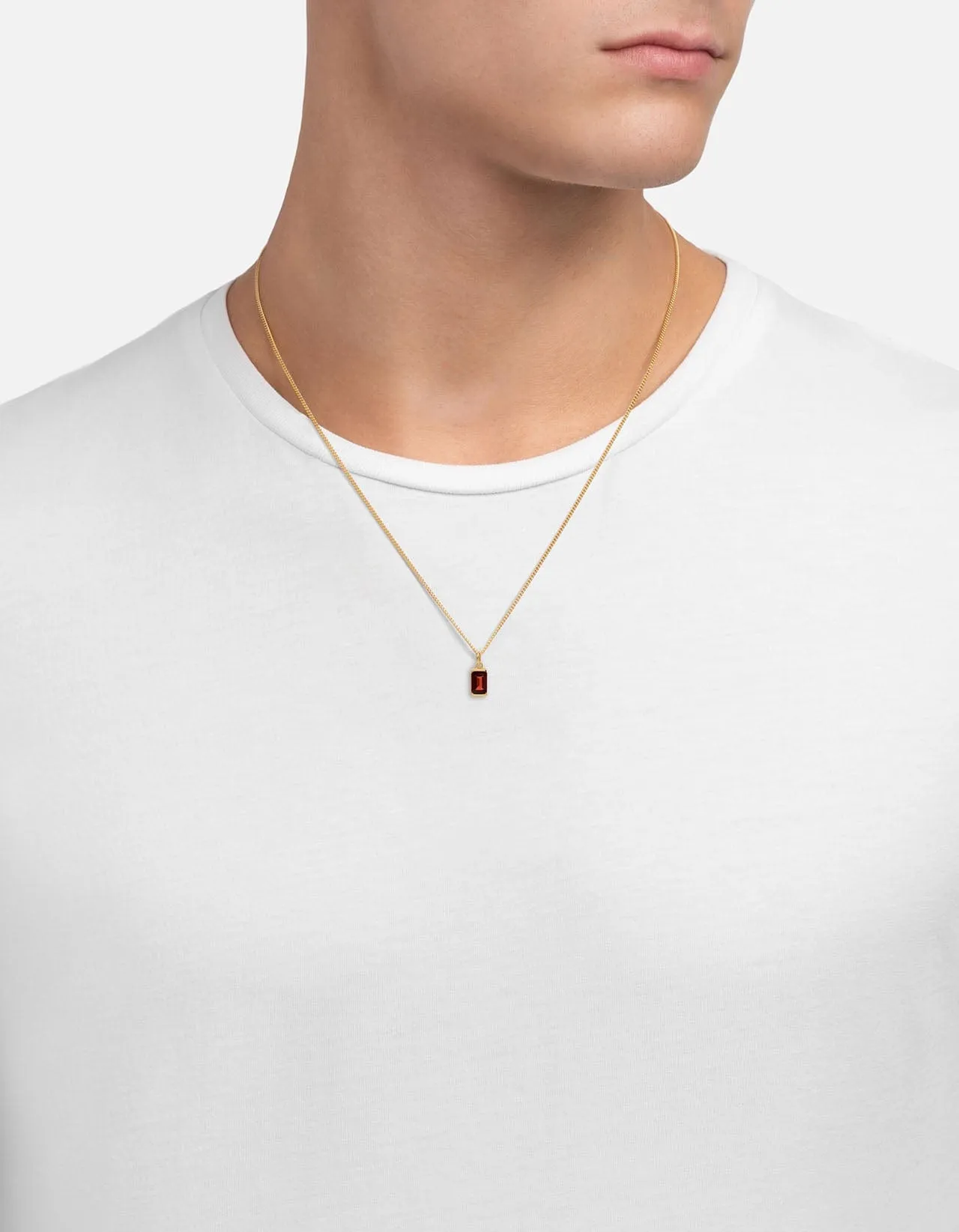 Valor Garnet Necklace, Gold