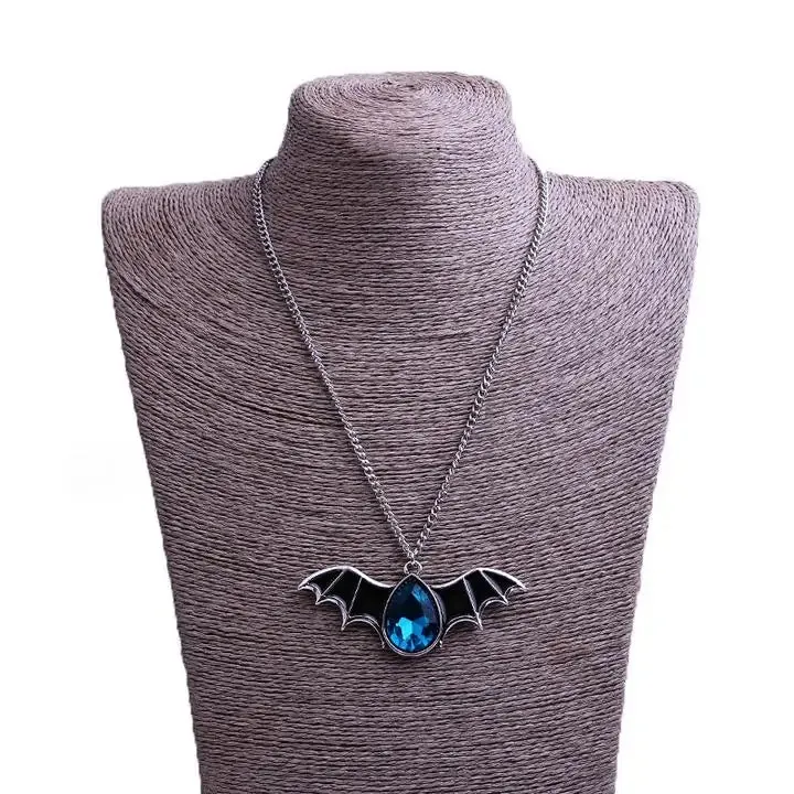 Vampire Bat Crystal Necklace