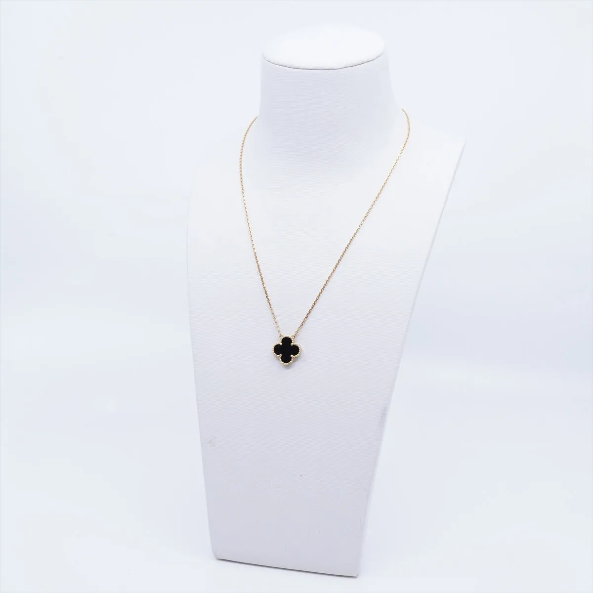 Van Cleef & Arpels Vintage Alhambra Onyx Necklace