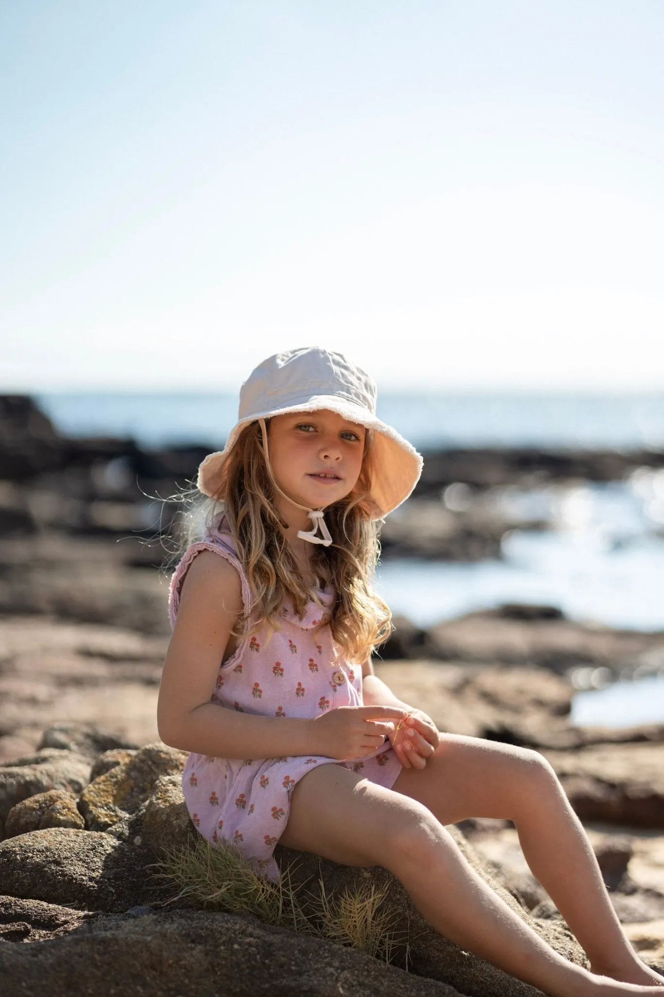 Vanilla Frayed Bucket Hat