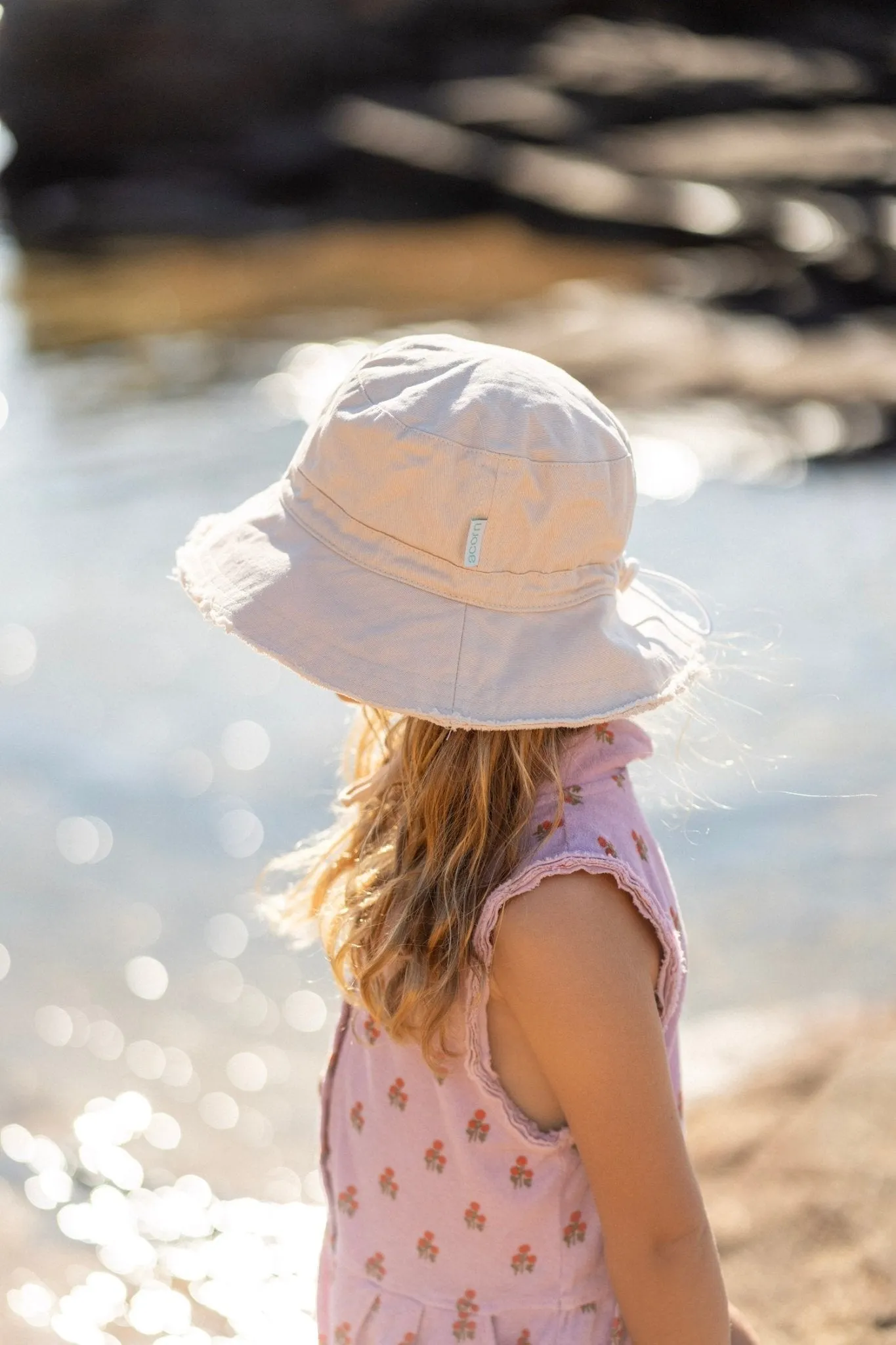 Vanilla Frayed Bucket Hat