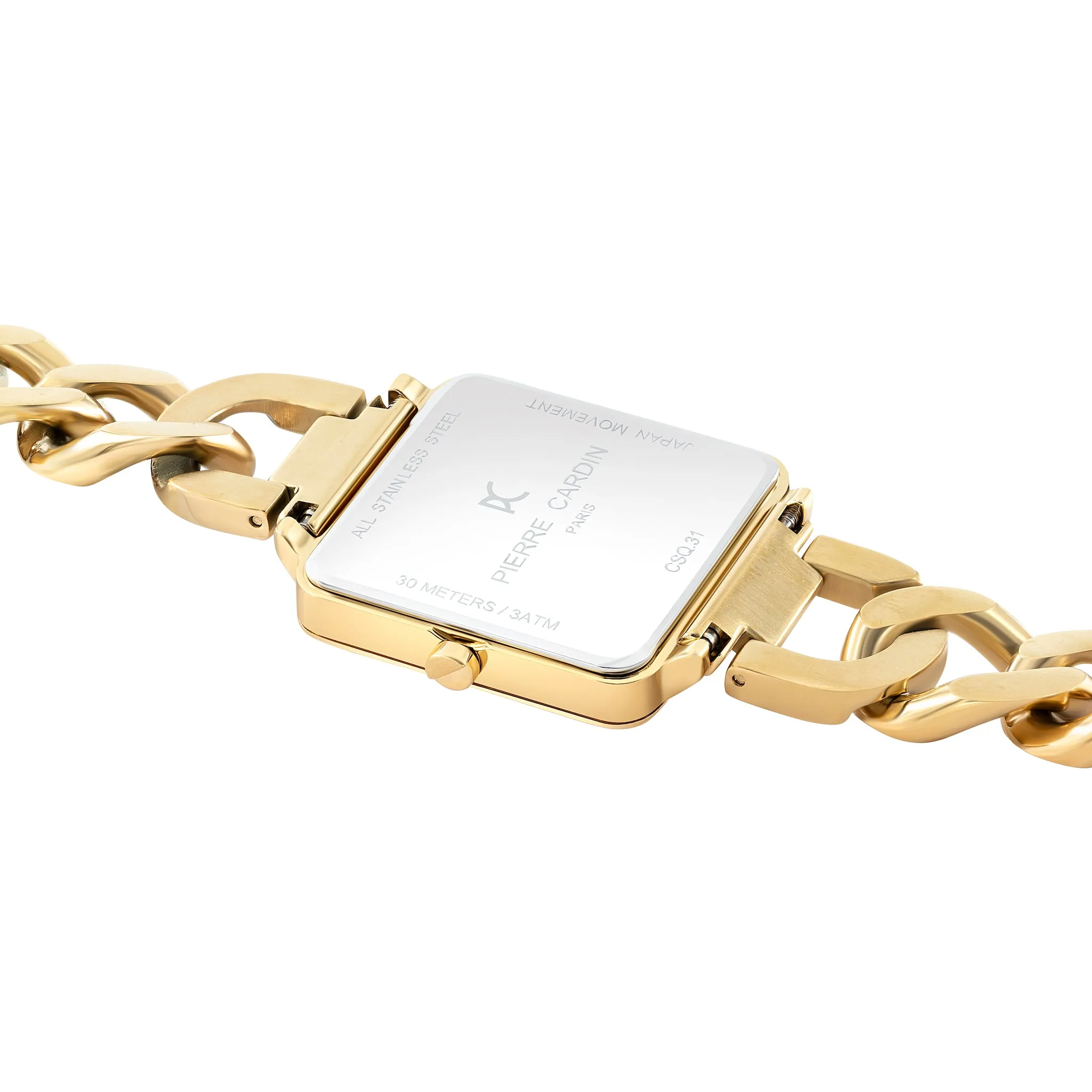 Vendôme Gold Watch with Chain Metal Strap