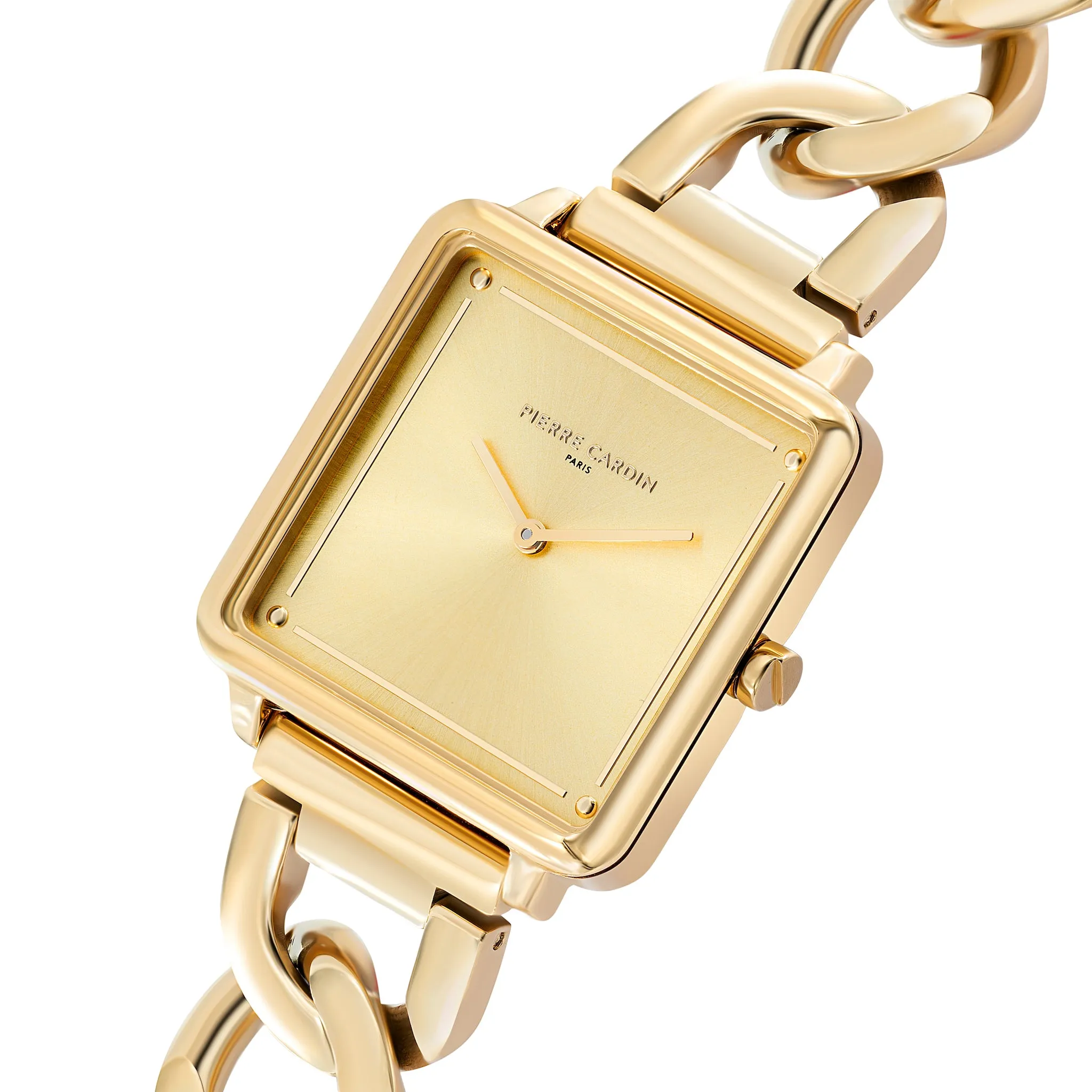 Vendôme Gold Watch with Chain Metal Strap