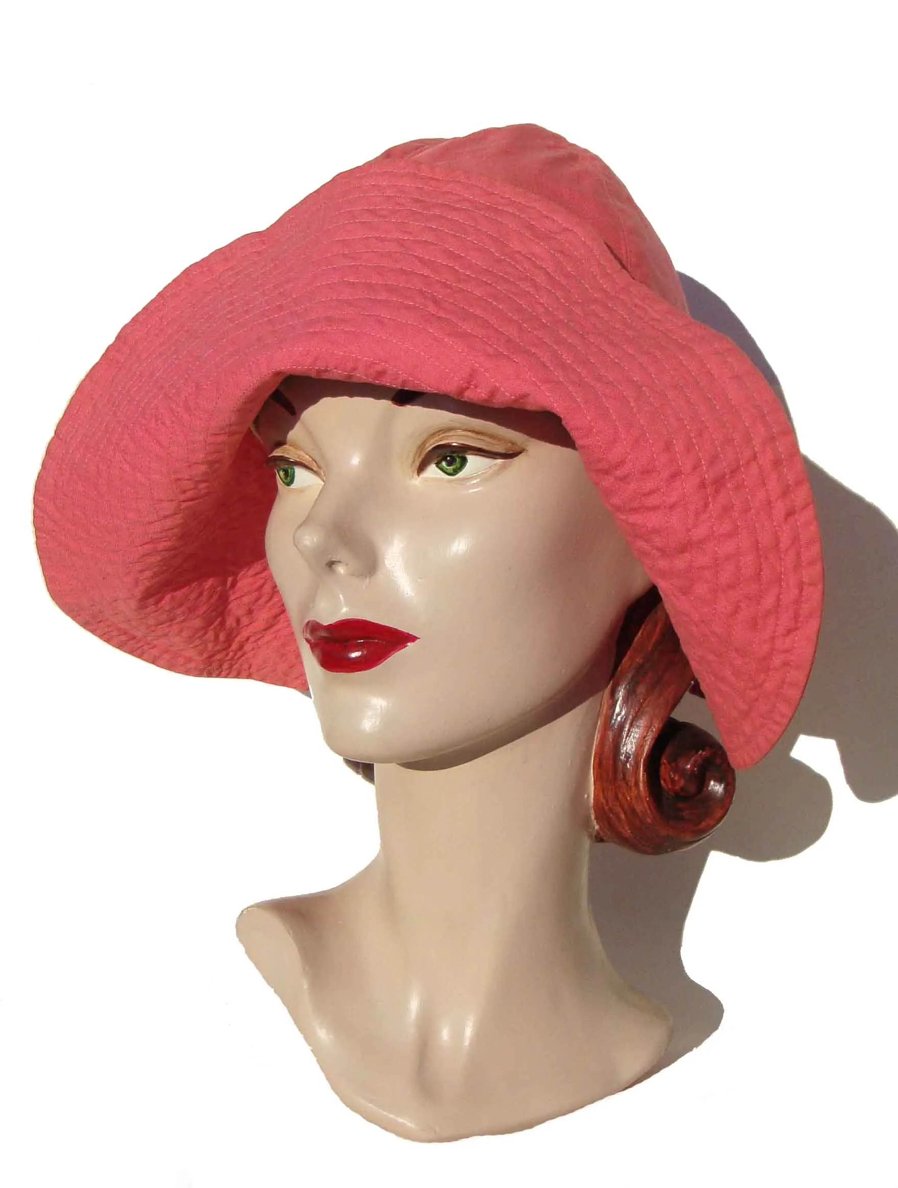 Vintage 50s Pink Beach Hat - Bloomingdale’s