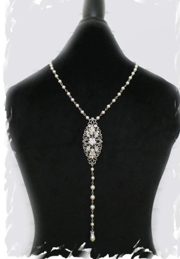 Vintage Style Back Necklace