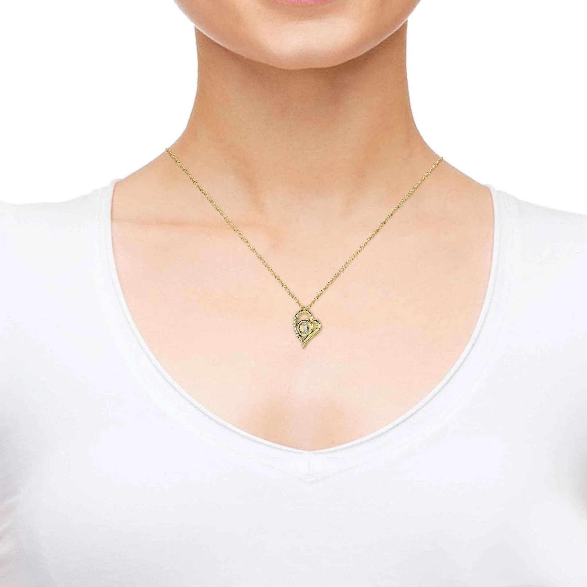 Virgo Sign, 14k Gold Diamonds Necklace, Swarovski