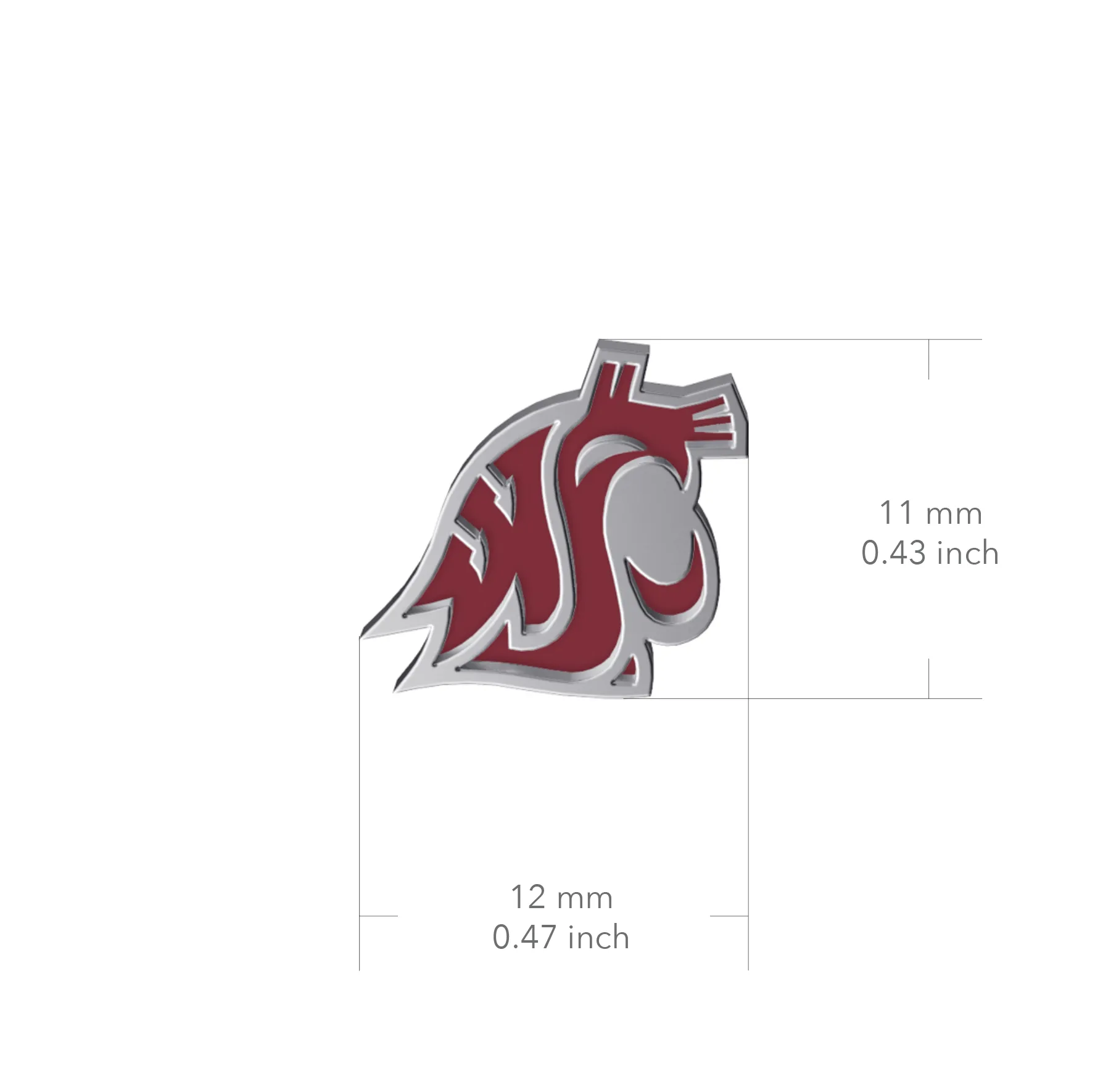 Washington State Cougars Silver Pendant Necklace