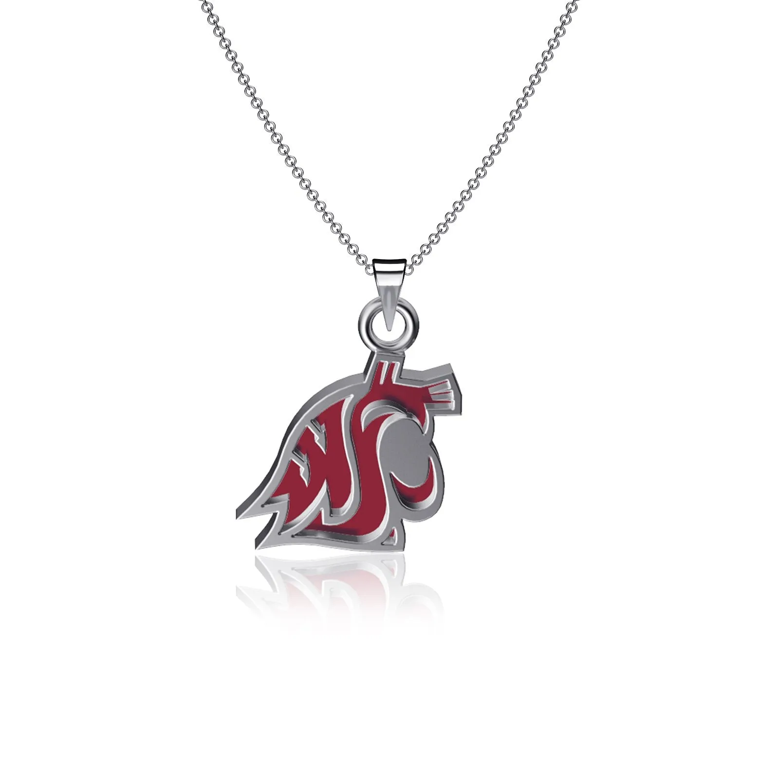 Washington State Cougars Silver Pendant Necklace