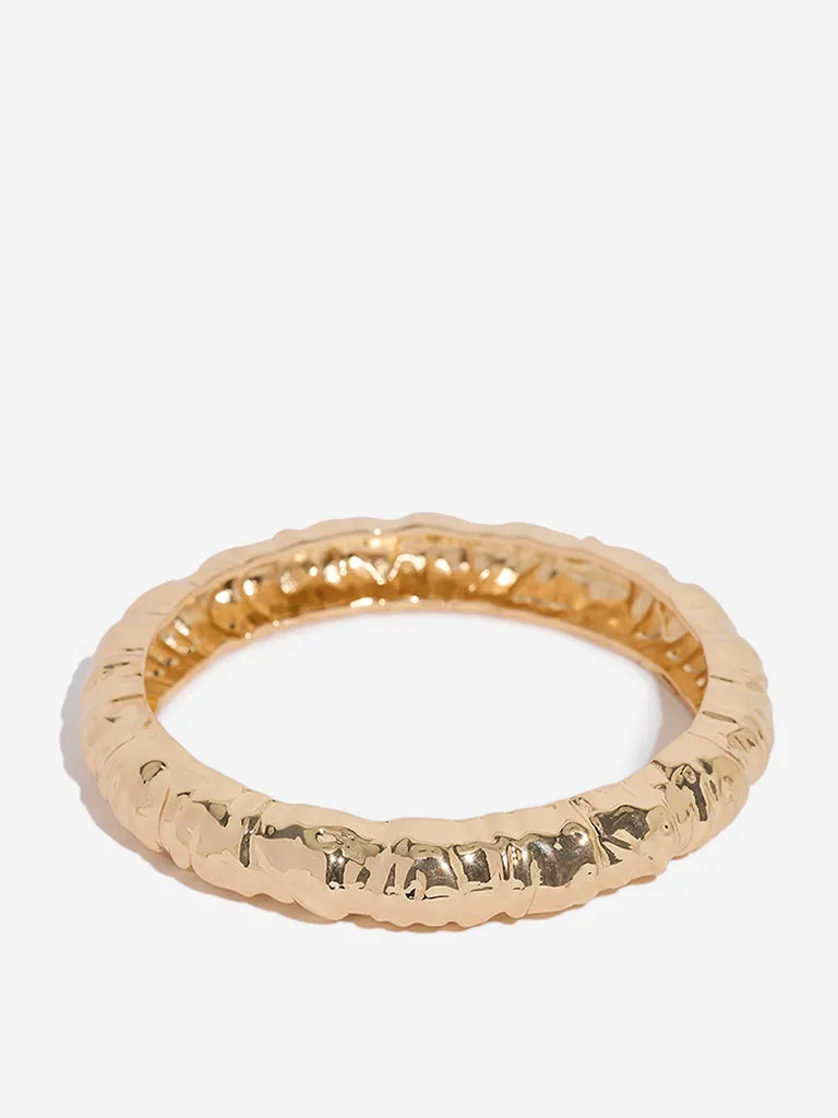 Westside Accessories Gold Molten Bangle Bracelets