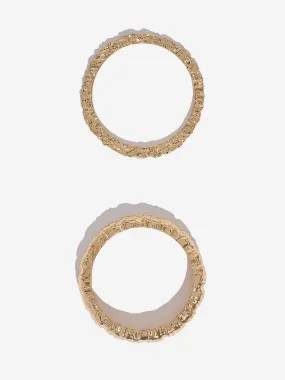 Westside Accessories Gold Molten Bangle Bracelets