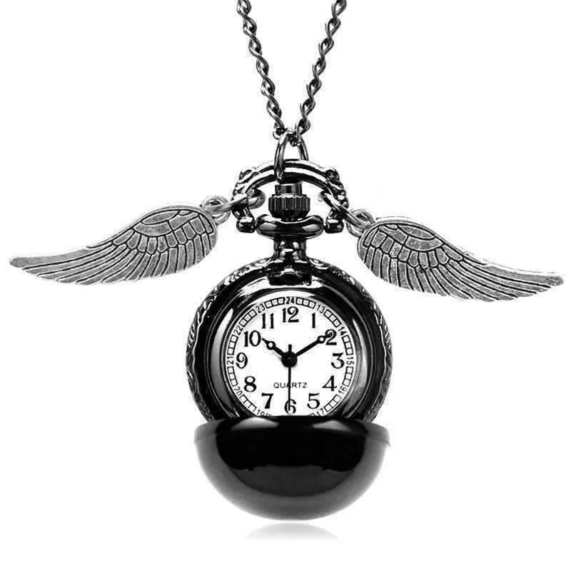 Wizard's Game Mini Snitch Gunmetal Pocket Watch Necklace