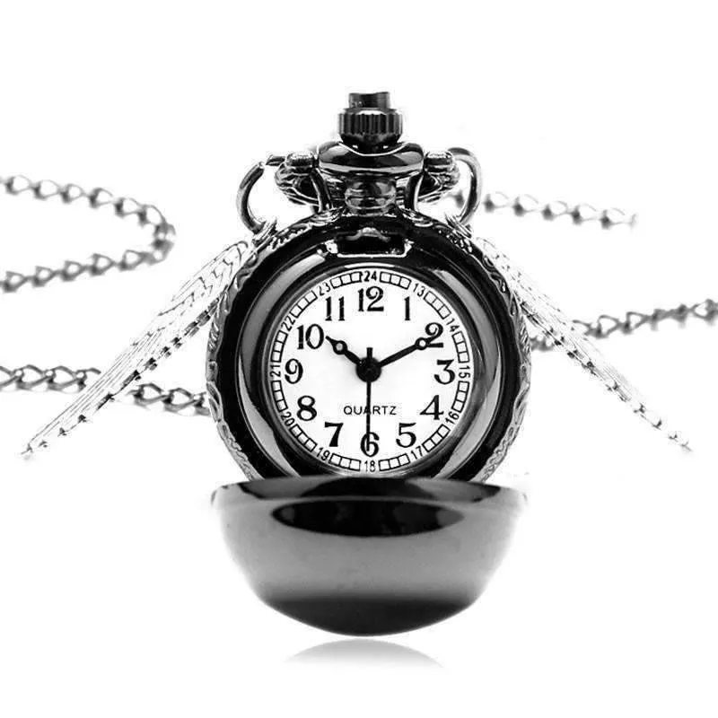 Wizard's Game Mini Snitch Gunmetal Pocket Watch Necklace