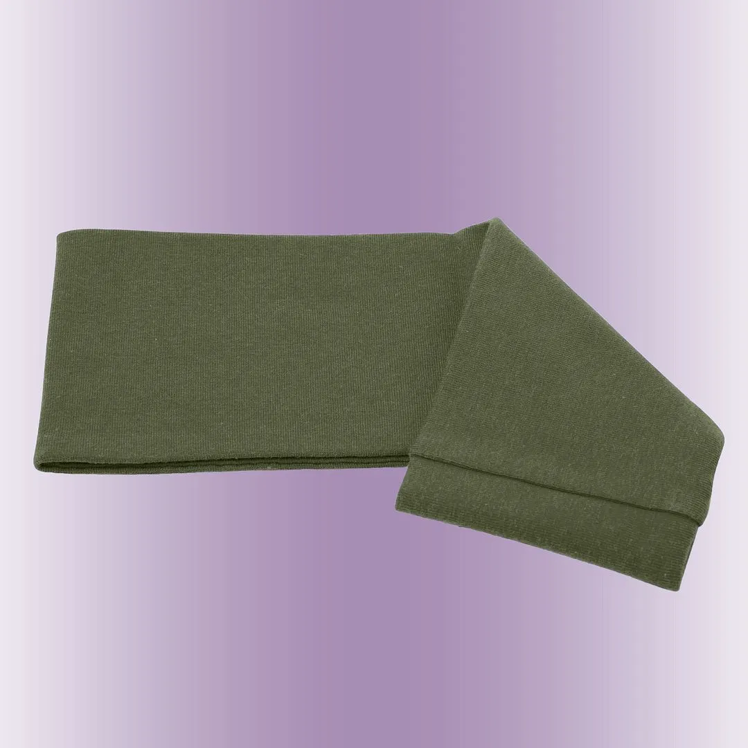 Women's Headbands Cotton Jersey 3" Wide Yoga Fitness Fashion Made in the USA Olive