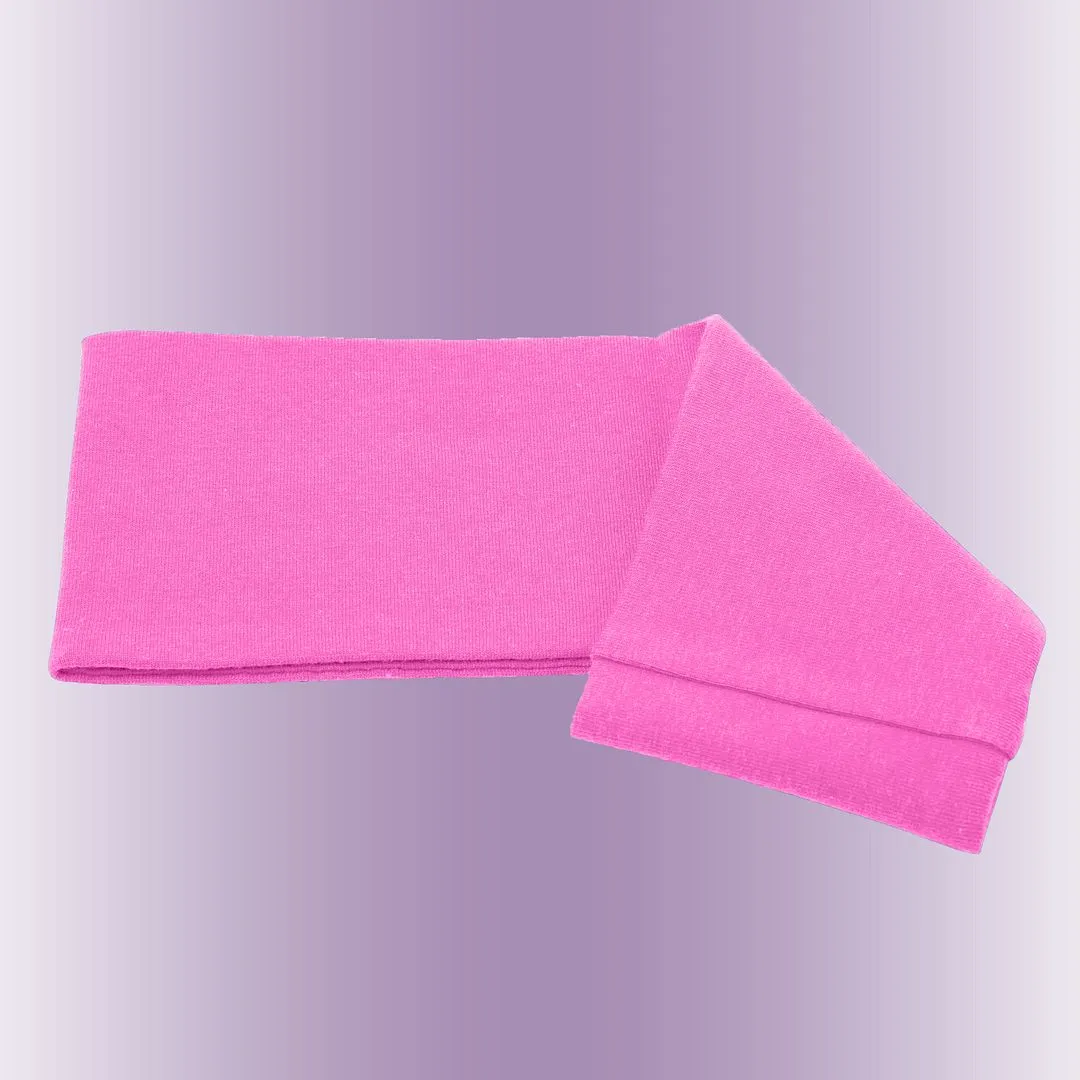 Women's Headbands Cotton Jersey 3" Wide Yoga Fitness Fashion Made in the USA Pink