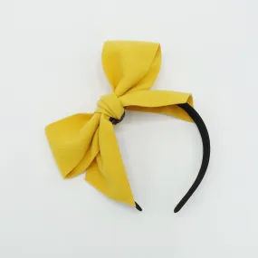 woolen bow knot headband black hairband cute hair accessory for women