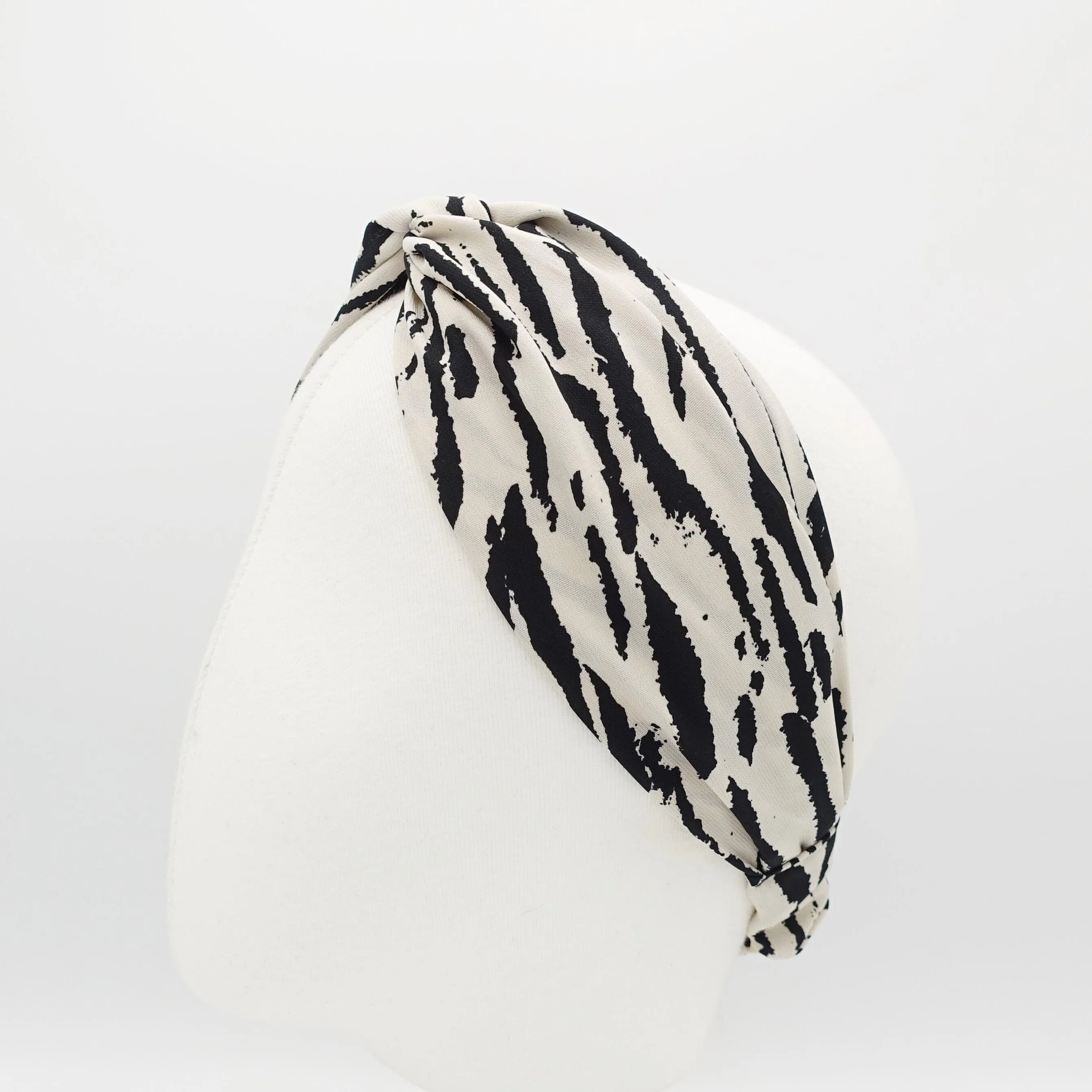 zebra print turban headband cross headband women hair accessory