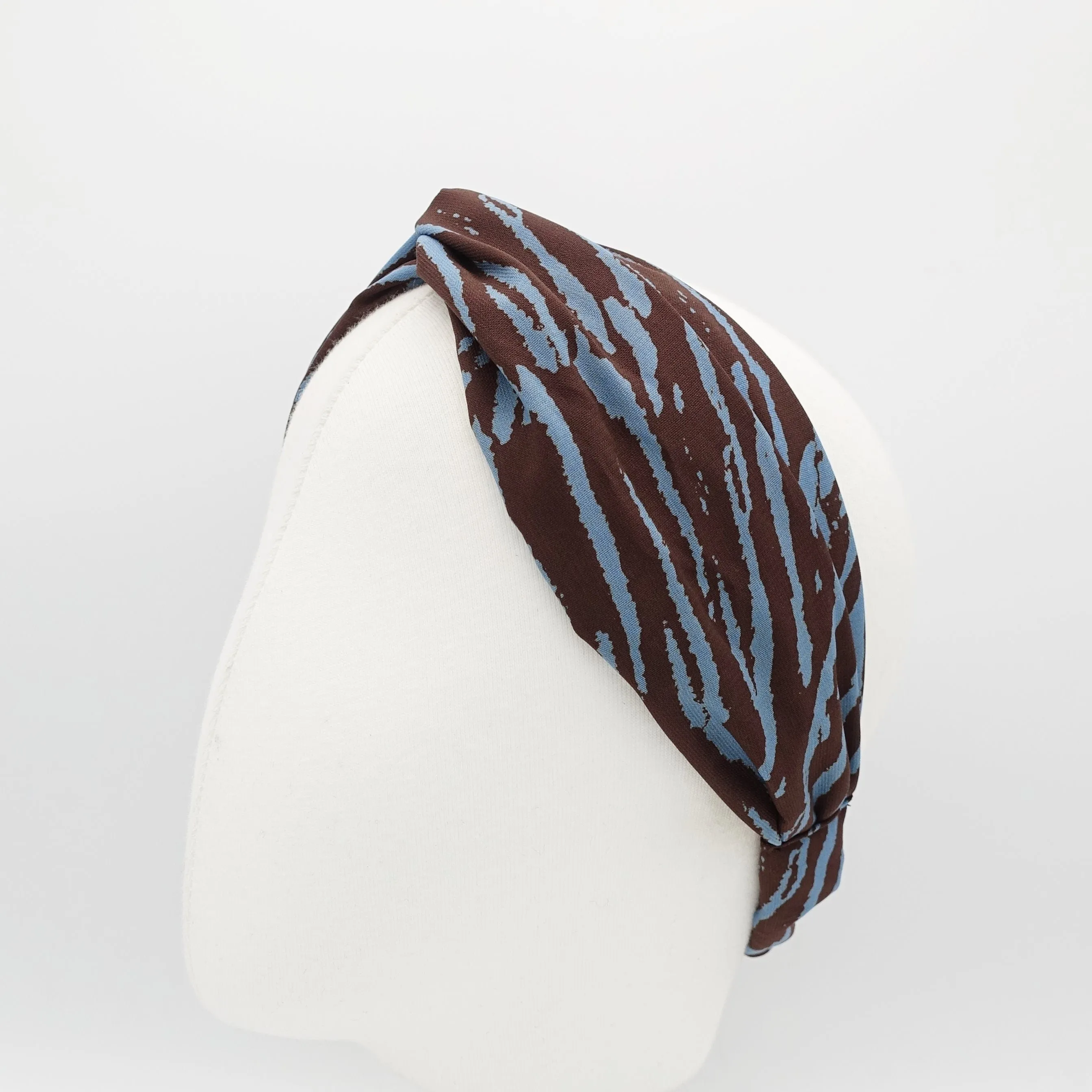 zebra print turban headband cross headband women hair accessory