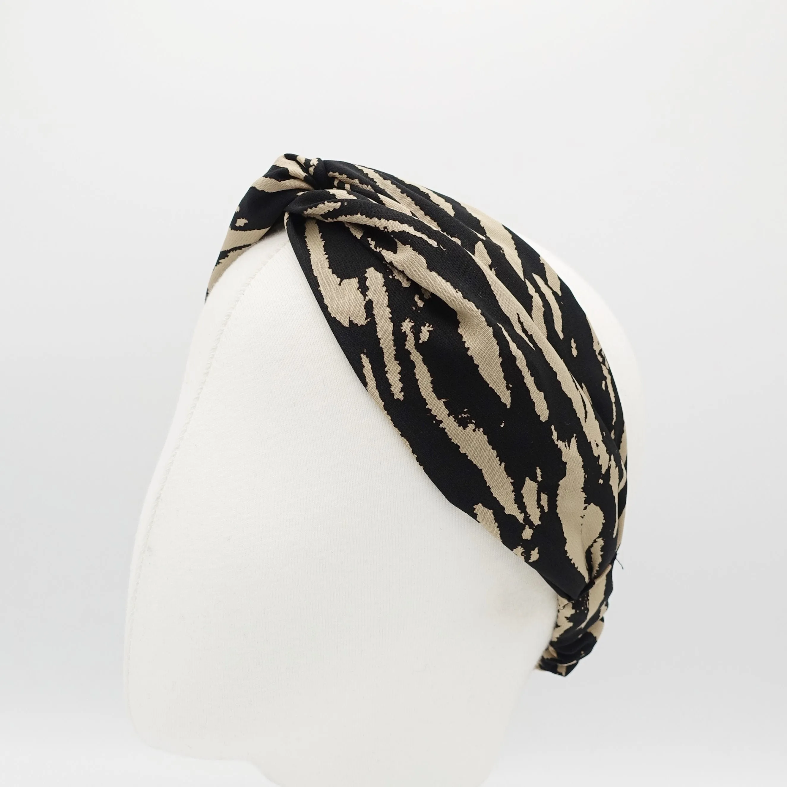 zebra print turban headband cross headband women hair accessory