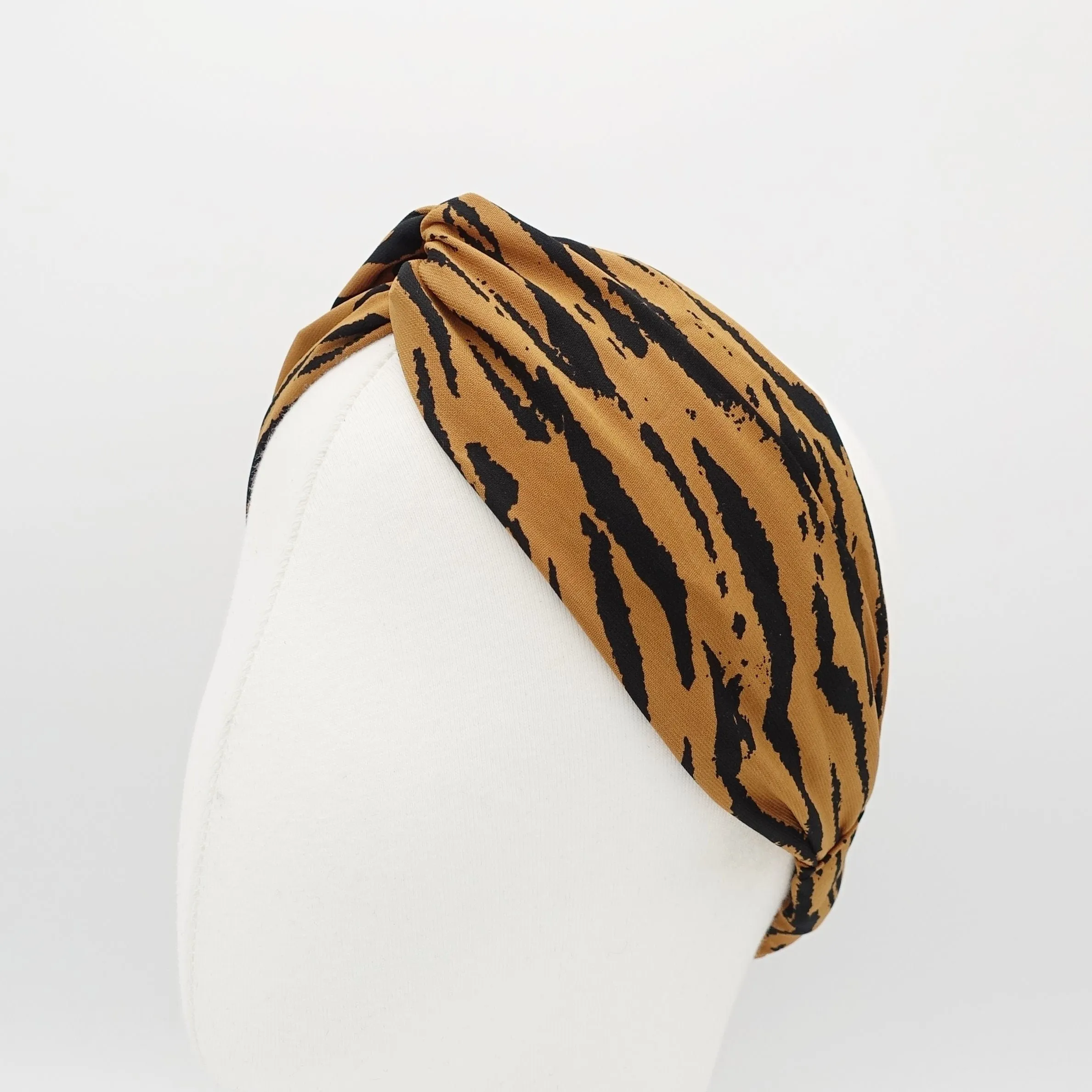 zebra print turban headband cross headband women hair accessory